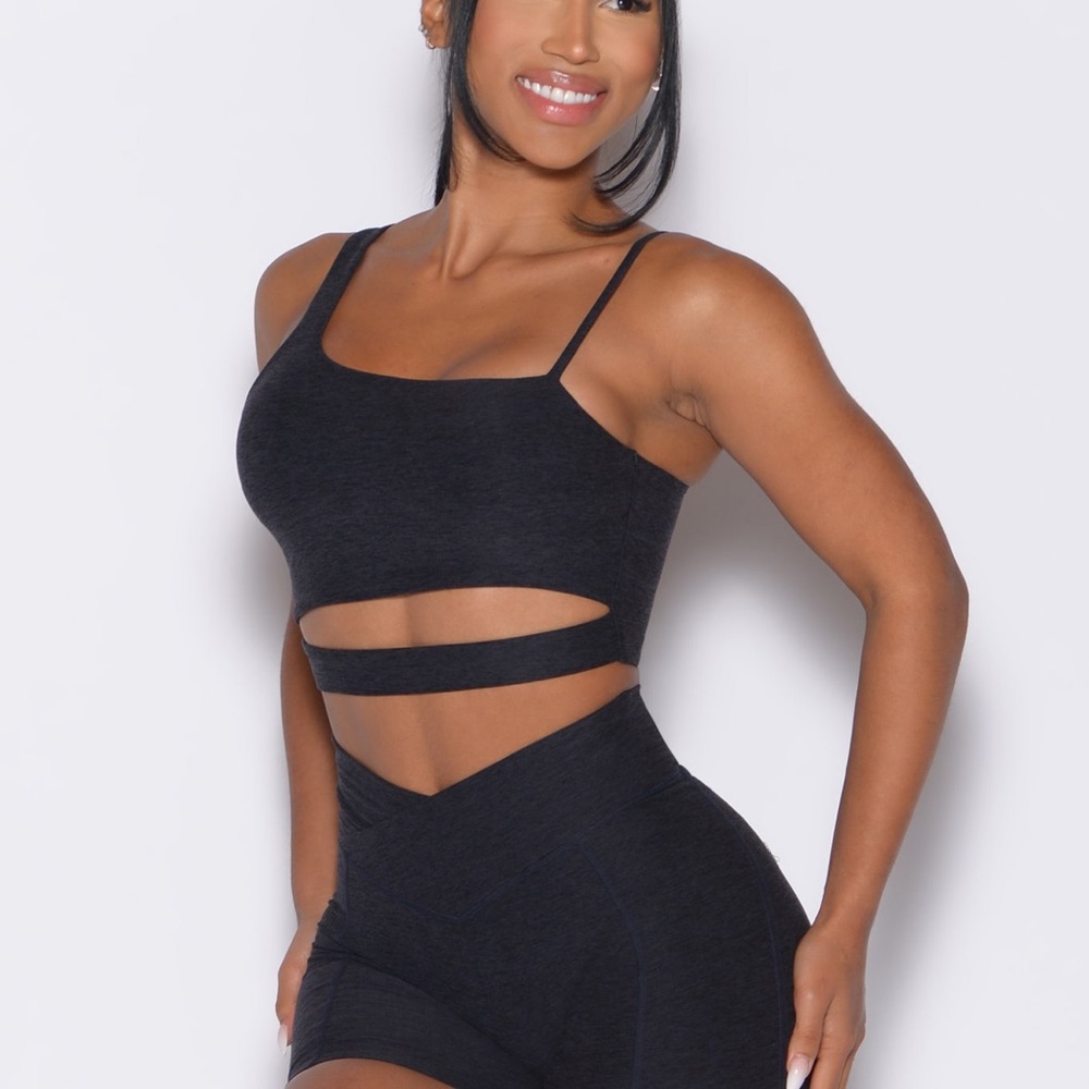 Bombshell Sportswear Asymmetrical Slit Bra